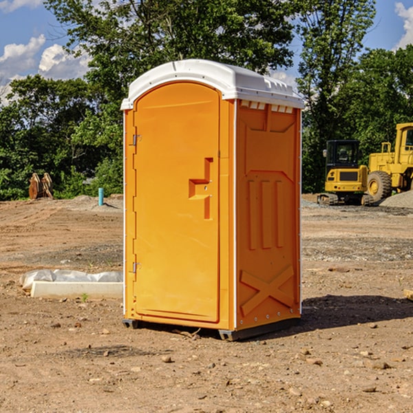 how often are the portable toilets cleaned and serviced during a rental period in Mitchell County